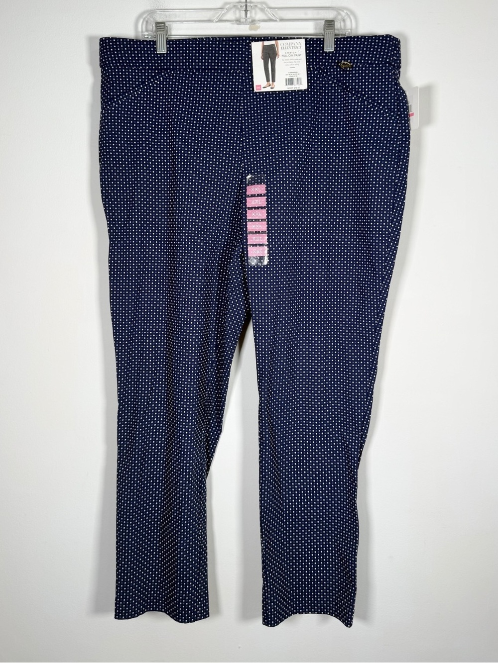 Company Ellen Tracy Women’s NWT Size XXL Stretch Pull On Pants Dot Pattern